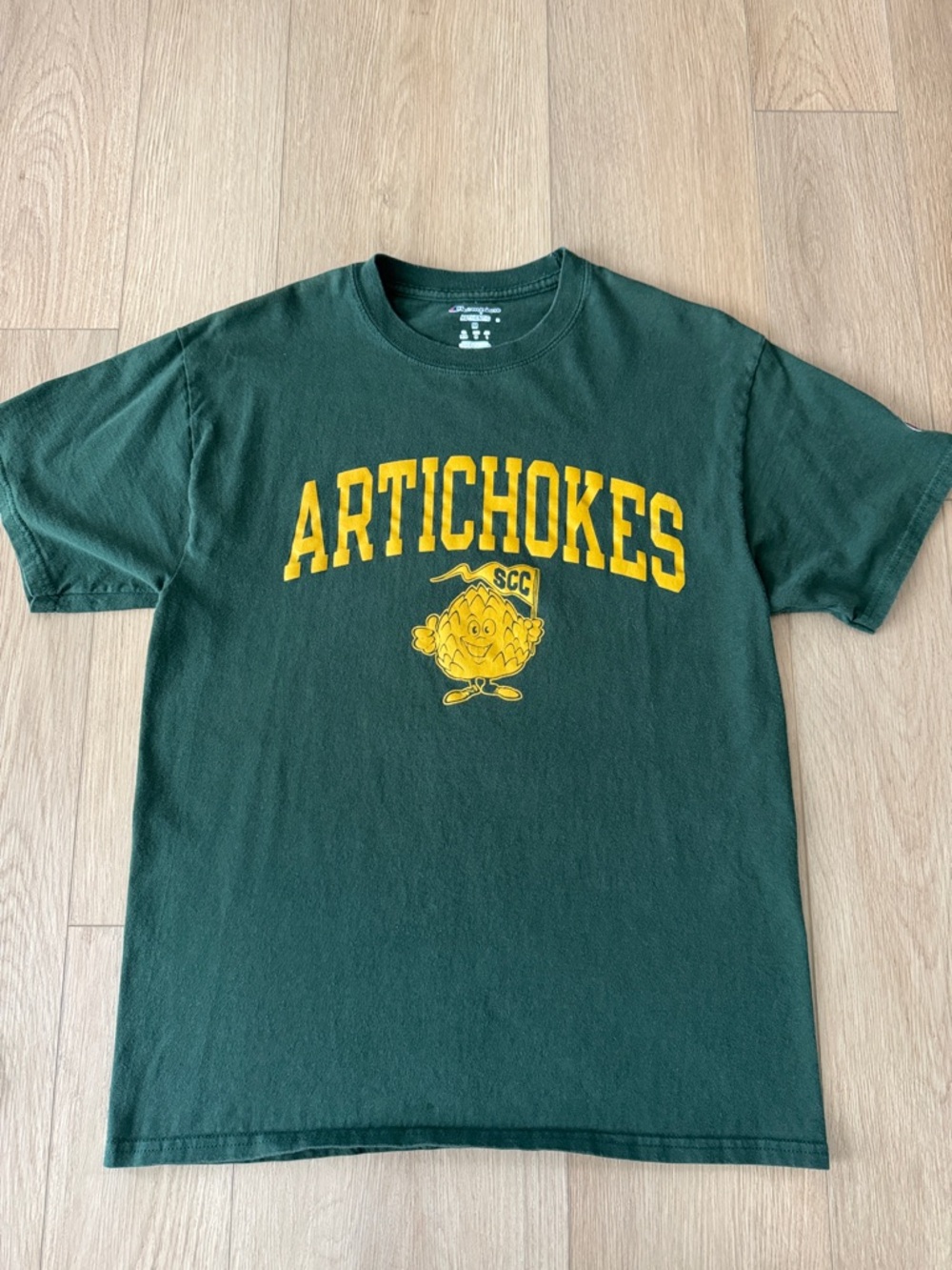 Scottsdale Community CollegeHanes Green T-Shirt with Yellow "Artichokes" Graphic